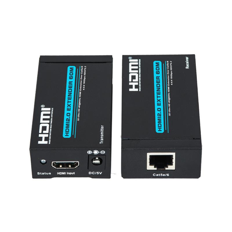 Ny produkt V 2.0 HDMI-förlängare 60m över singel cat5e \/ 6 stöder Ultra HD 4Kx2K @ 60Hz HDCP2.2