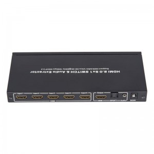 V2.0 HDMI 5x1 Switcher & Audio Extractor Support ARC Ultra HD 4Kx2K @ 60Hz HDCP2.2 18 Gbps