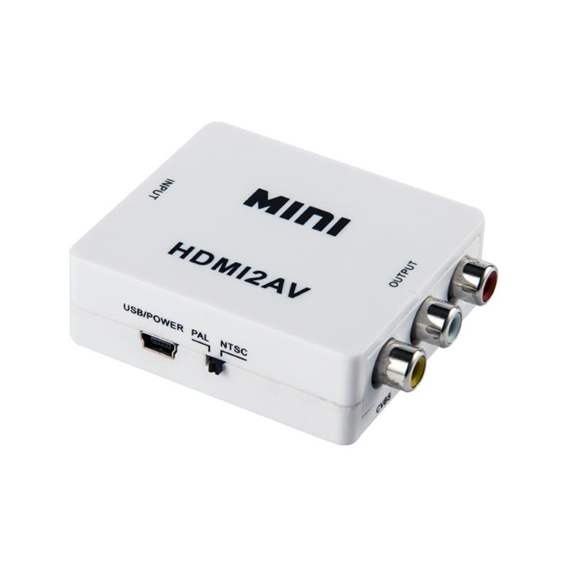 Mini storlek HDMI till AV \/ RCA-omvandlare 1080P
