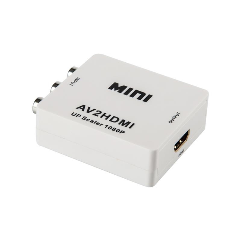 Mini Size AV/RCA/CVBS till HDMI- Konvertering 720p/1080p