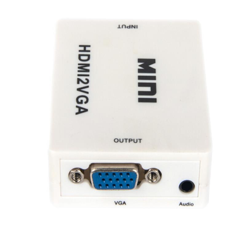 Mini storlek HDMI till VGA + Audio Converter 1080P