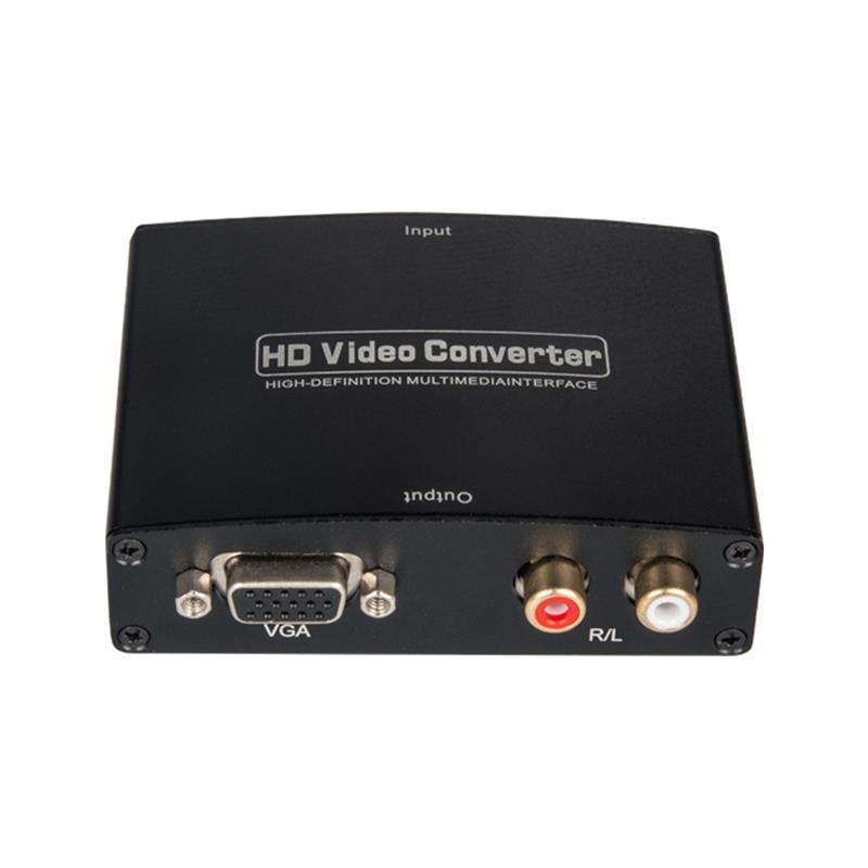 HDMI TILL VGA + R \/ L AUDIO Audio Converter 1080P