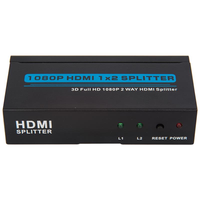 Två portar HDMI 1x2 Splitter Support 3D Full HD 1080P