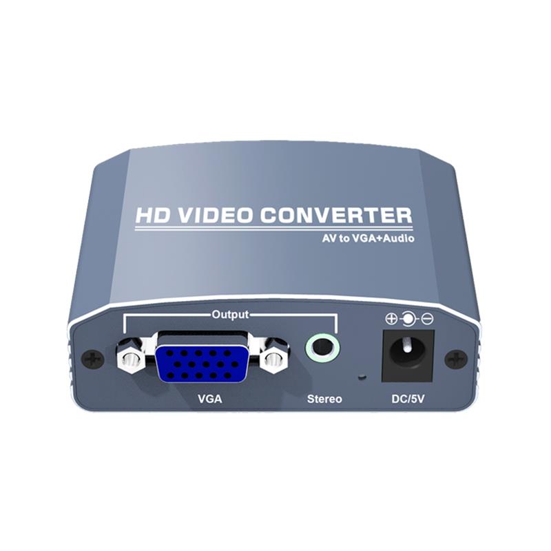 A \/ V till VGA + Stereo Converter Up Scaler 720P \/ 1080P